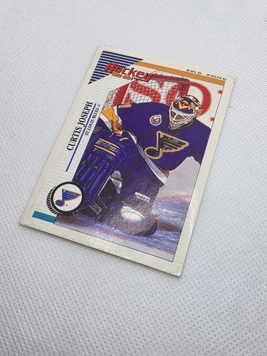 1993-94 Panini Hockey Sticker #166 Curtis Joseph - St. Louis Blu - photo 2