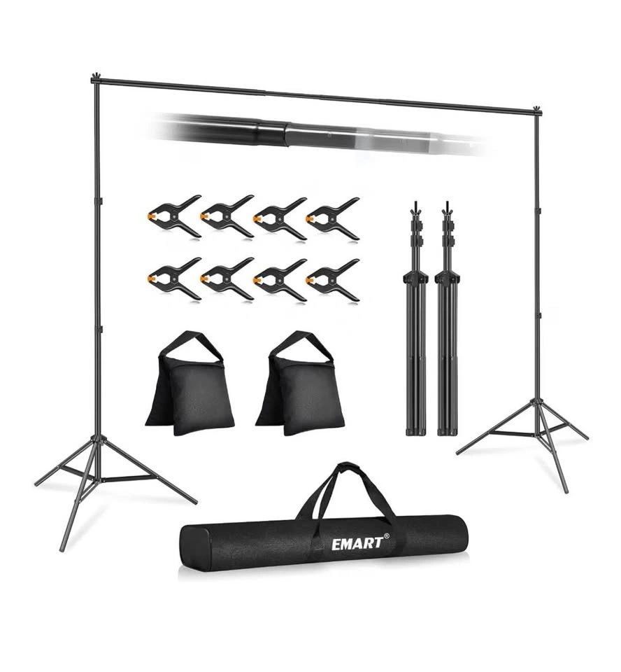 EMART 10×7 ft adjustable photography/event backdrop stand kit - photo 2