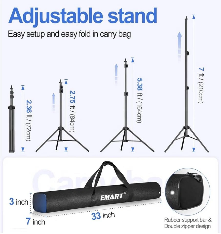 EMART 10×7 ft adjustable photography/event backdrop stand kit - photo 3