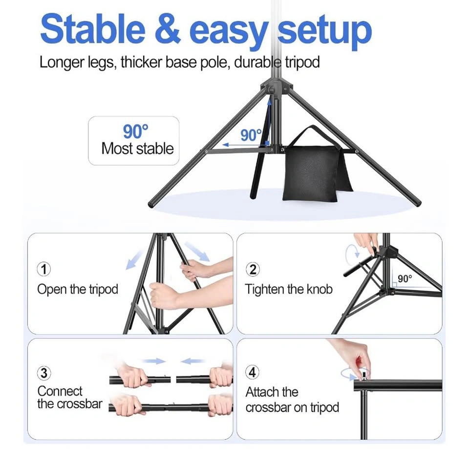 EMART 10×7 ft adjustable photography/event backdrop stand kit - photo 5