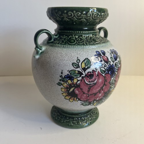 Vintage Marzi & Remy Urn Vase 1960s Pink Floral Model 4419 - photo 3