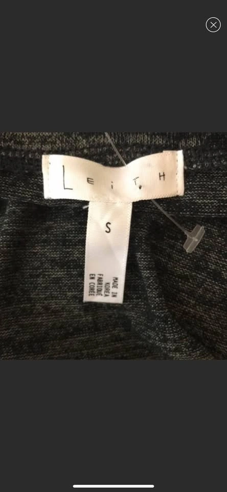 Leith Marled Olive Green V Neck Top - photo 3