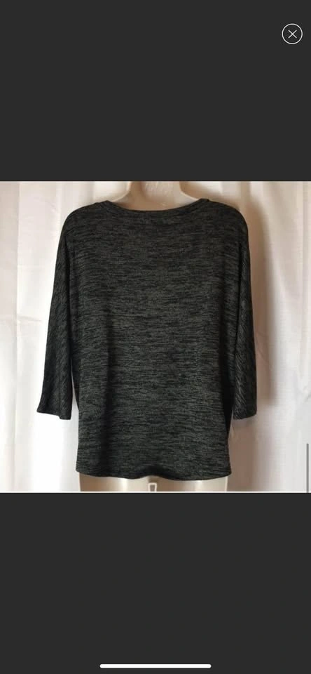 Leith Marled Olive Green V Neck Top - photo 5