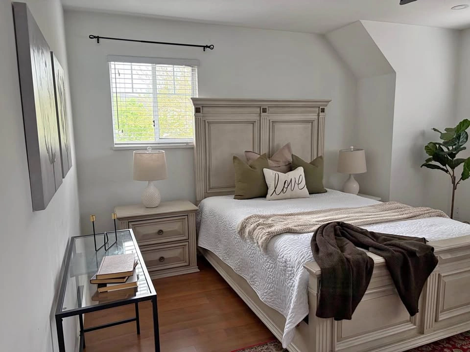 Moving Sale: Queen Bedroom Set - Bed Frame & 1 Nightstand