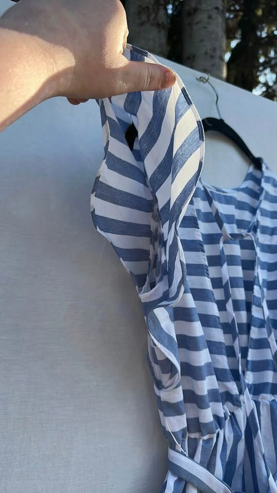 SHEIN Blue and White Striped Romper - photo 2