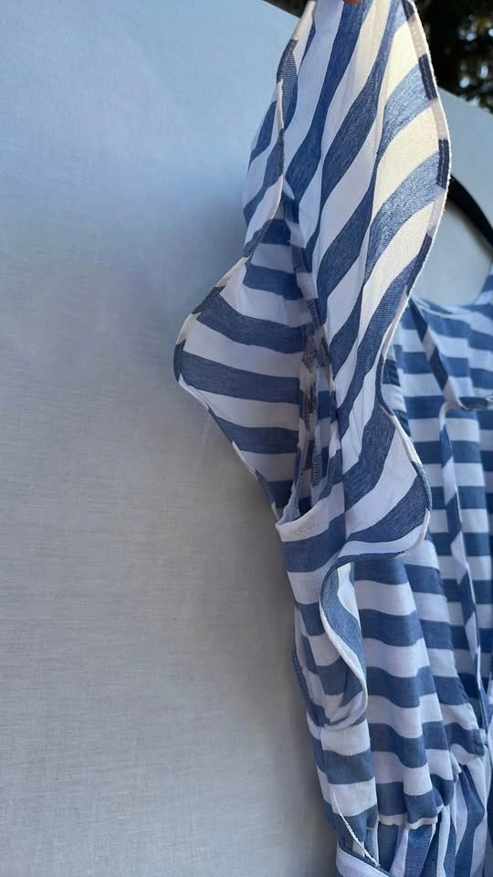 SHEIN Blue and White Striped Romper - photo 3