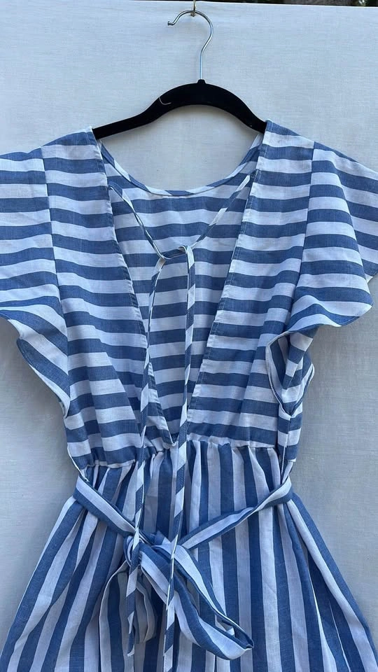 SHEIN Blue and White Striped Romper - photo 5