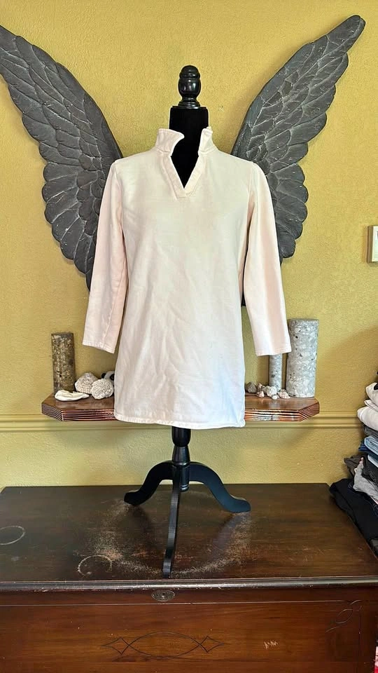 Pieces Cream Long Sleeve Tunic Sweater