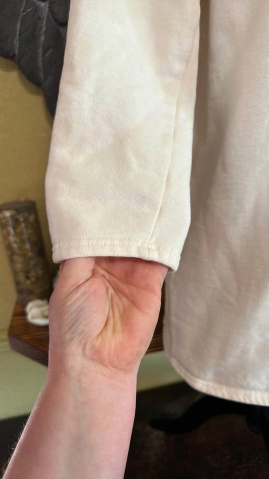 Pieces Cream Long Sleeve Tunic Sweater - photo 2
