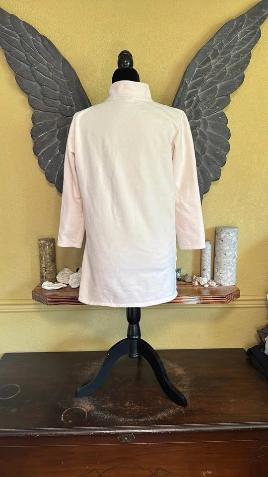 Pieces Cream Long Sleeve Tunic Sweater - photo 5