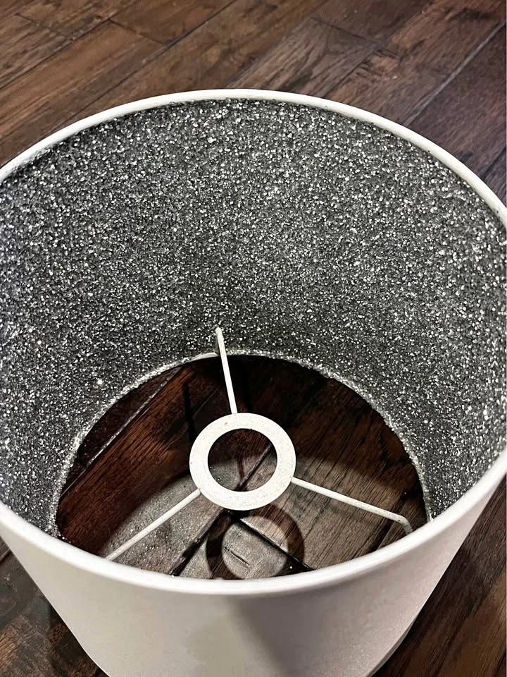 Lamp shades, Sparkly and plain