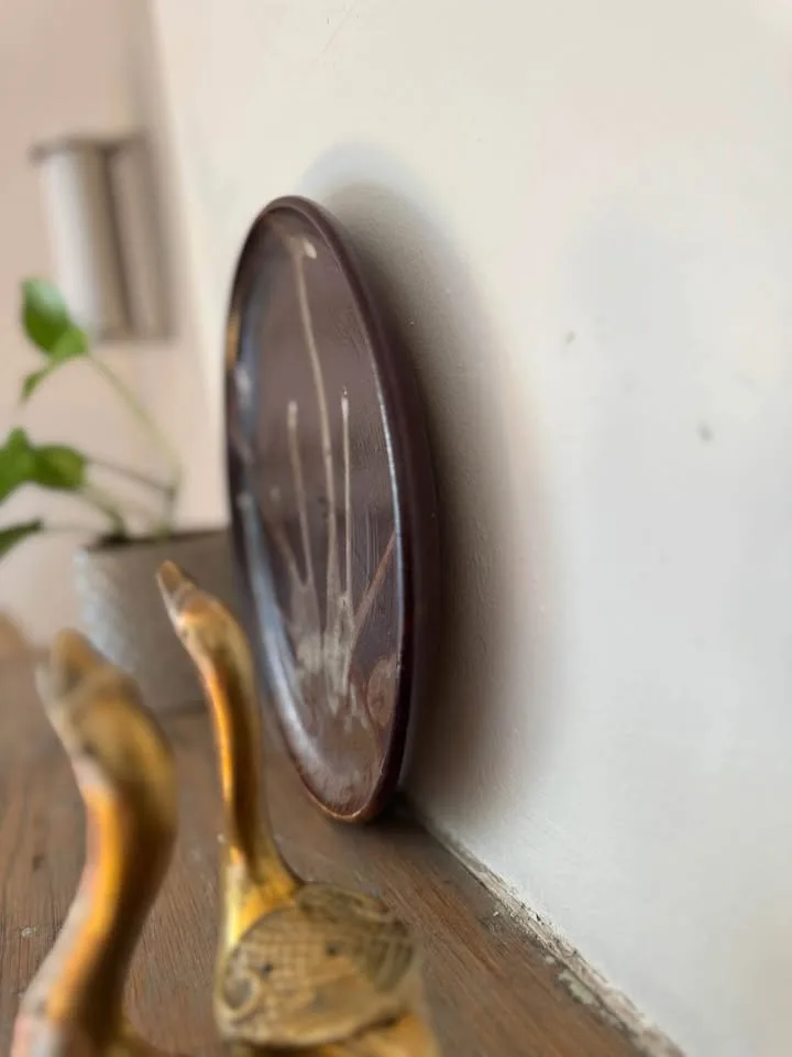 Vintage Leishman Pottery Plate - Brown Drip image indicator(5)