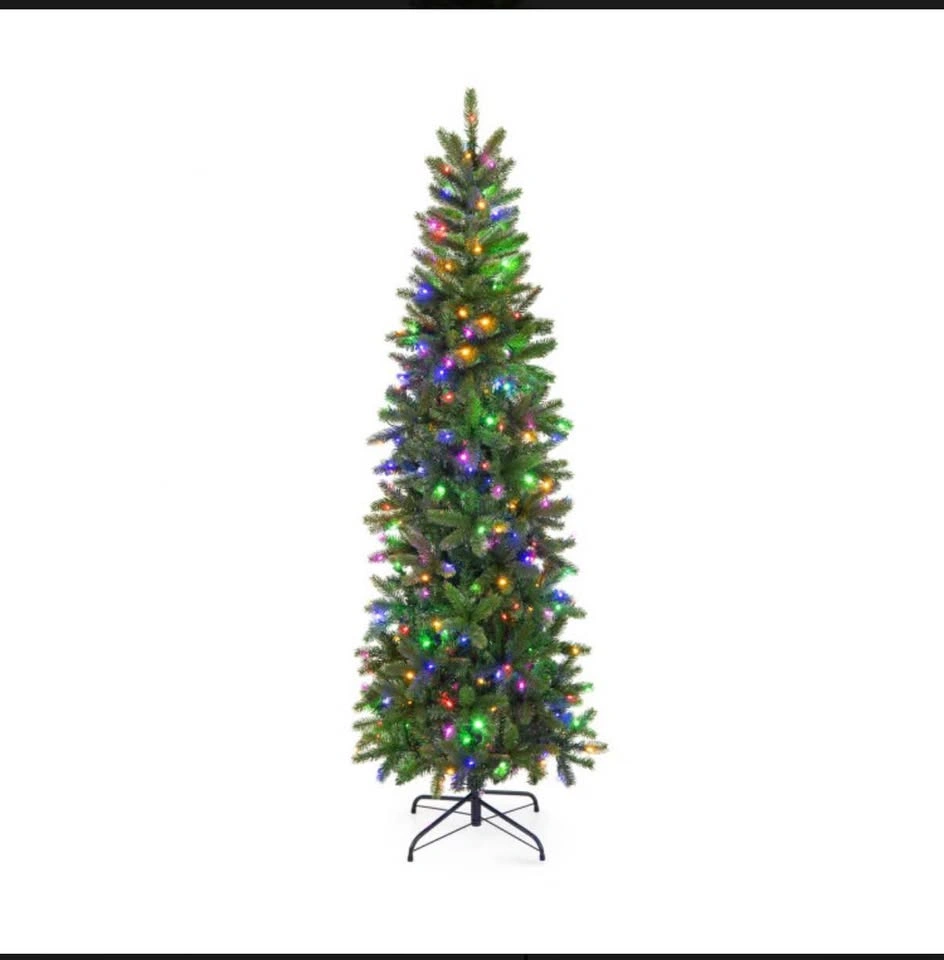 Brand new 6ft Slim Christmas Tree - White & Multicoloured - photo 3