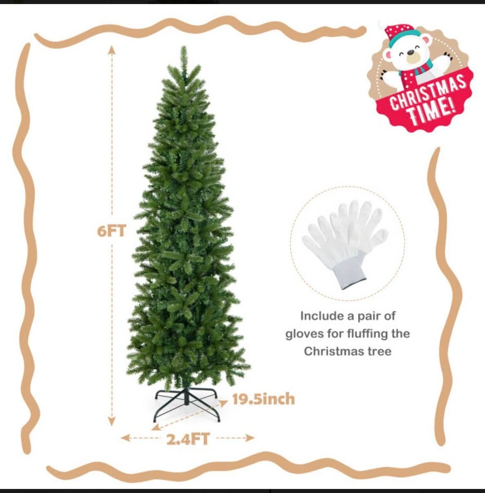 Brand new 6ft Slim Christmas Tree - White & Multicoloured - photo 4