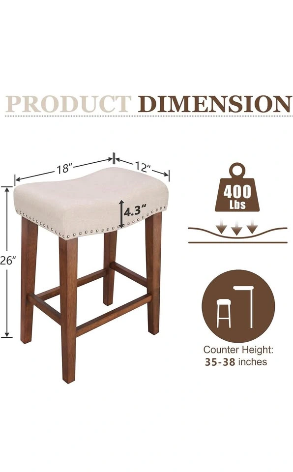 Set of 2 26” bar stools - photo 2