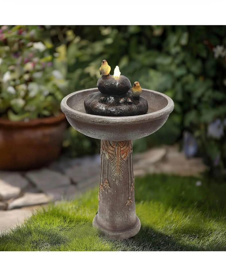 Brand new-Bird bath fountain with LED lights - photo 4