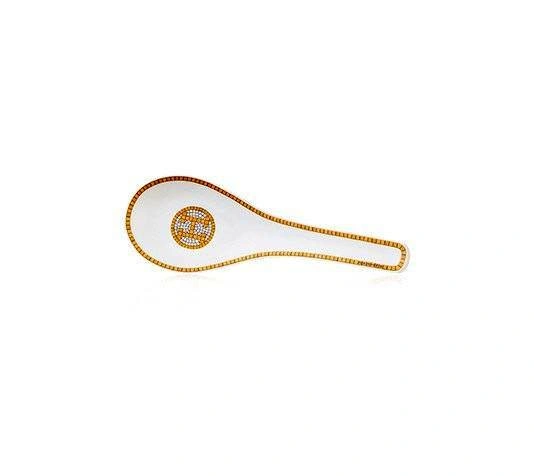 Hermes Mosaique au 24 Gold Soup Spoon Tableware