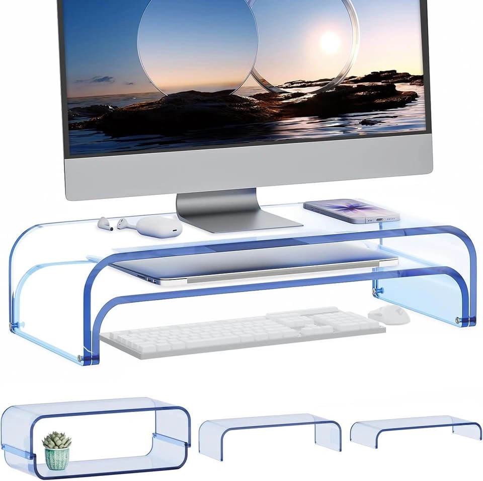 BRAMASEN ERGO COLLECT 2-TIER MONITOR RISER - 20" X 9"X4.7" - BLU - photo 2