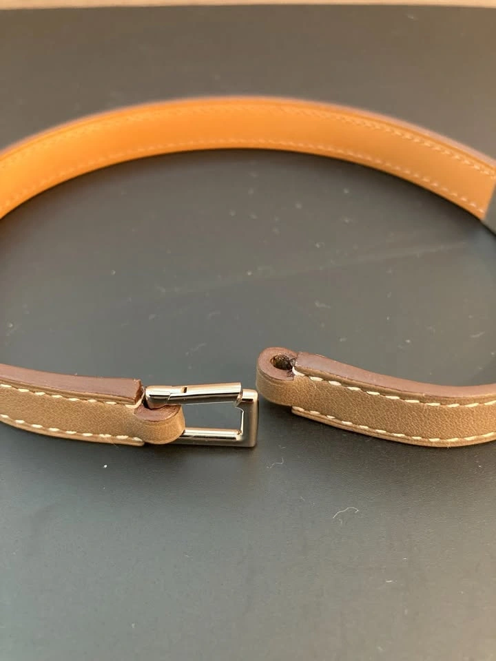 Like New Hermes Rivale Double Tour Leather Bracelet - photo 3