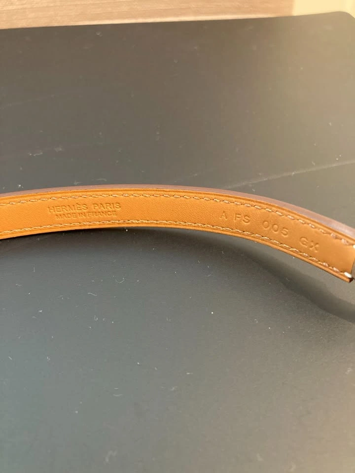 Like New Hermes Rivale Double Tour Leather Bracelet - photo 4