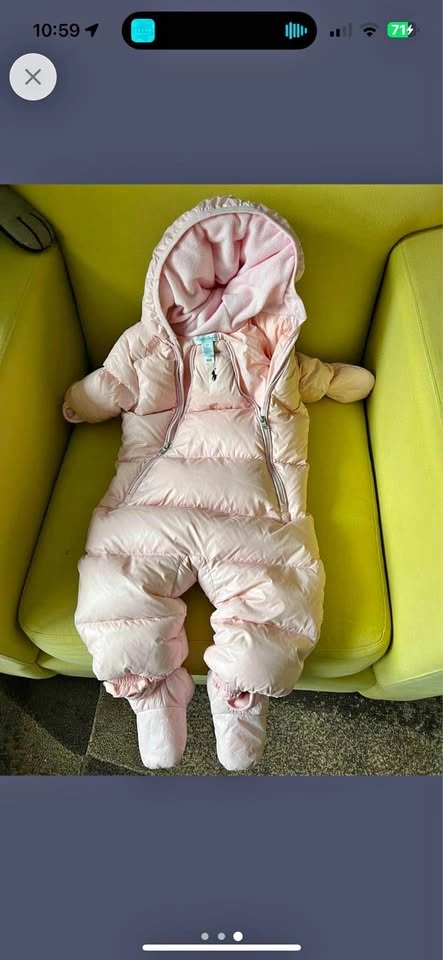 Ralph Lauren Down Baby Snowsuit 6-11 Months