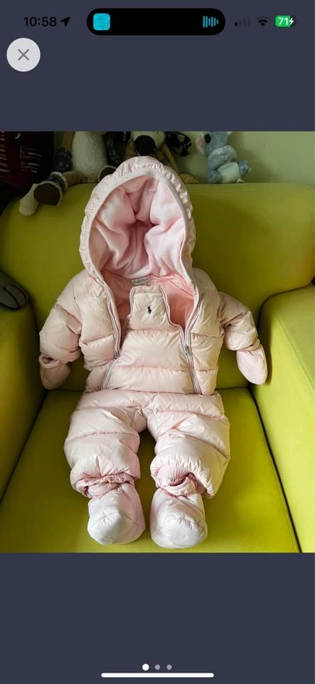 Ralph Lauren Down Baby Snowsuit 6-11 Months - photo 3