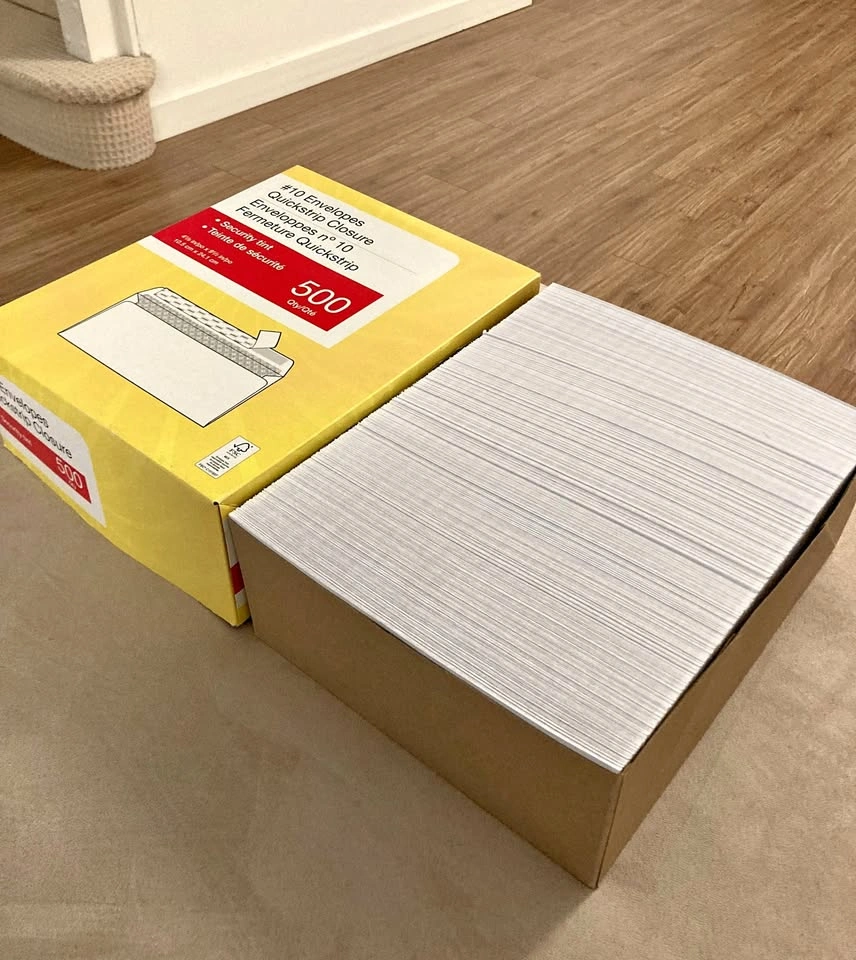 Brand New Unused #10 Envelopes 500 Qty