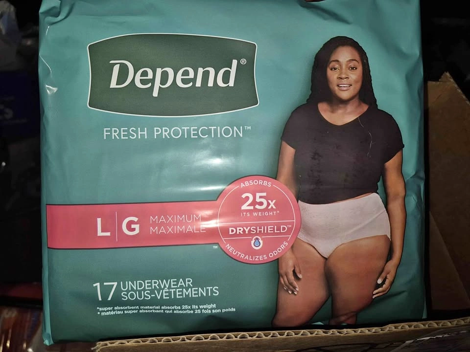 Depend Fresh Protection Women's Incontinence Underwear, Size Lrg