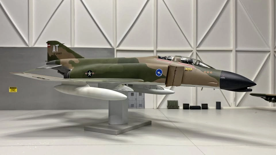 Completed 1/48th scale F-4C Phantom II plastic model aircraft