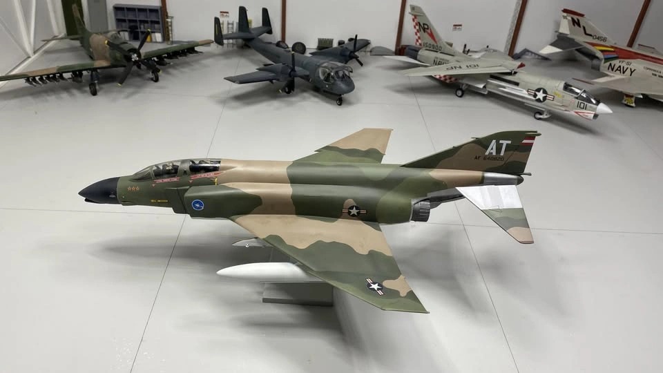 Completed 1/48th scale F-4C Phantom II plastic model aircraft - photo 3