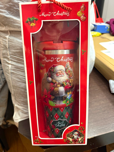 Santa Claus Merry Christmas Insulated 30 oz Travel Tumbler