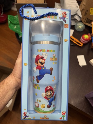 Super Mario Blue Stainless Steel Insulated Tumbler