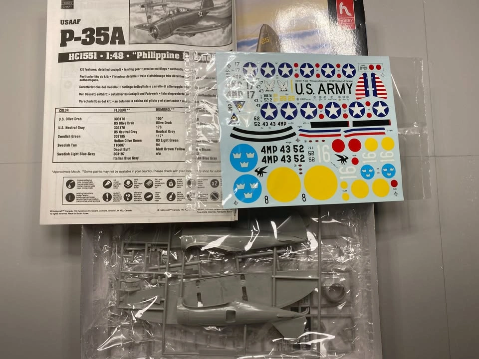 1/48 P-35A "Philippine Defender" Model Kit #HC1551 - photo 2