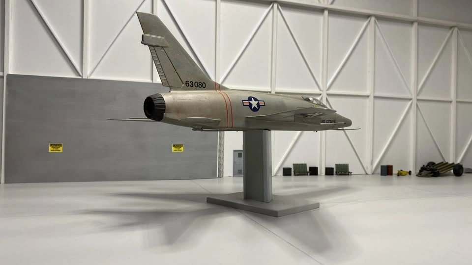 Completed 1/48th scale F-100D Super Sabre plastic model aircraft - photo 2