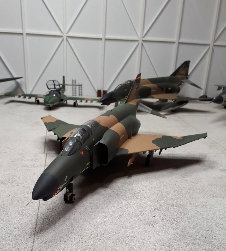 Completed 1/48th scale F-4E Phantom II plastic model aircraft - photo 5