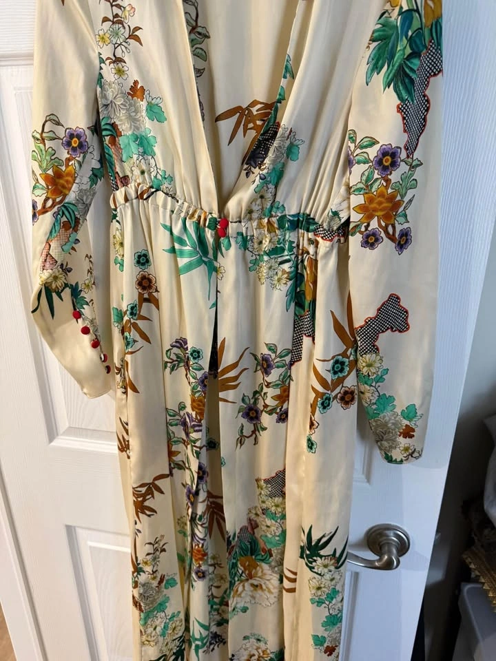 Zara Woman Floral Bamboo Print Maxi Dress Size S - photo 2