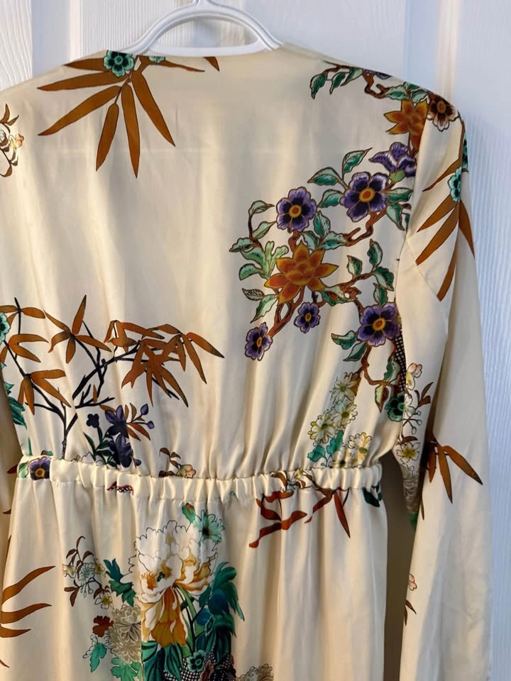 Zara Woman Floral Bamboo Print Maxi Dress Size S - photo 4