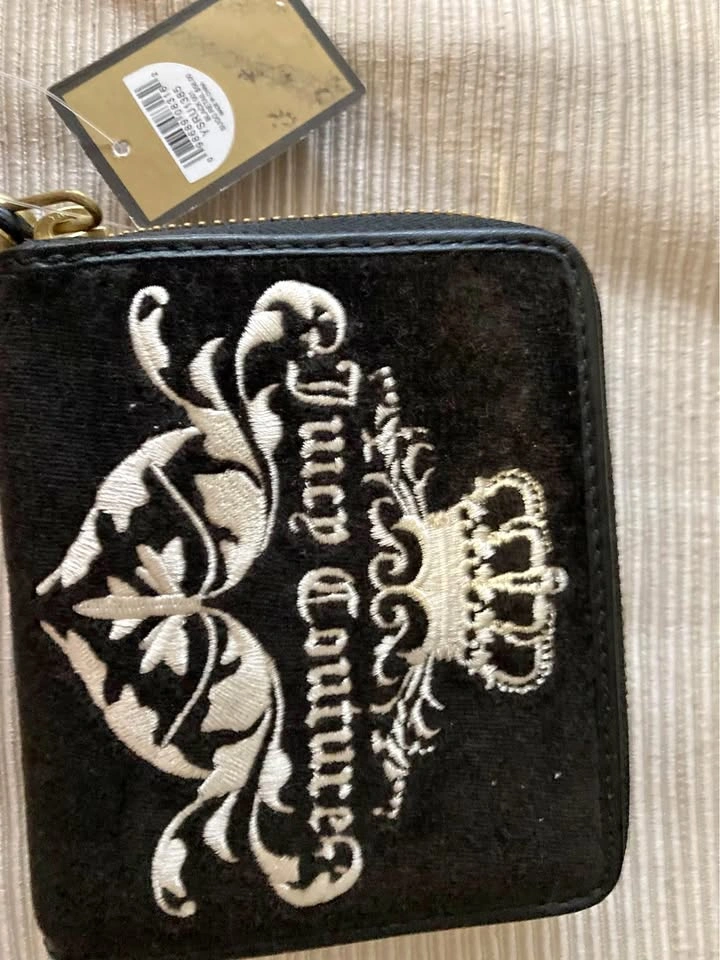 Juicy Couture Velour Zip-Around Wallet