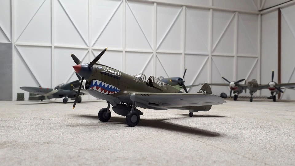 Completed 1/48th scale P-40N Warhawk plastic model aircraft - photo 4