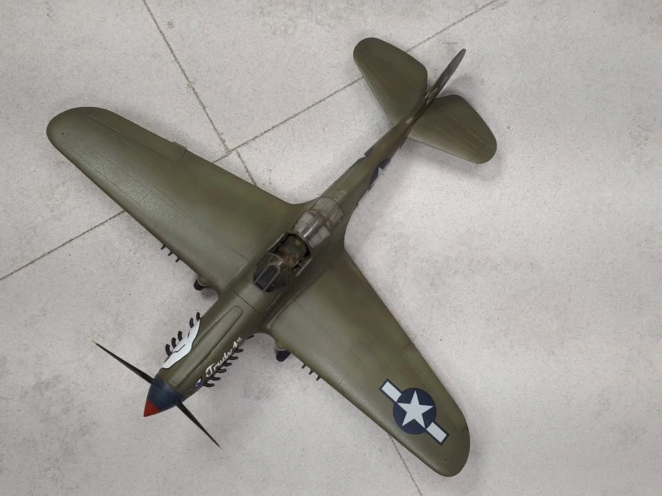 Completed 1/48th scale P-40N Warhawk plastic model aircraft - photo 5