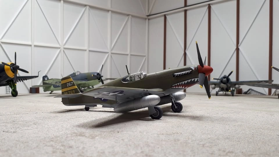 Completed 1/48th scale P-51B Mustang plastic model aircraft - photo 2