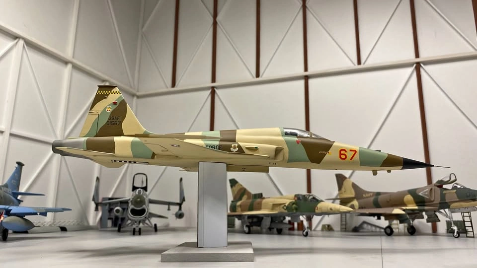 Completed 1/48th scale F-5E Freedom Fighter plastic model