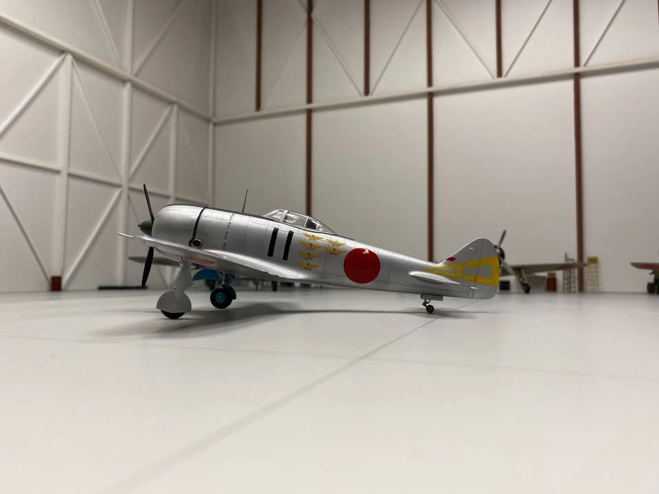 Completed 1/48th scale Ki-44 "Tojo" plastic model aircraft - photo 3