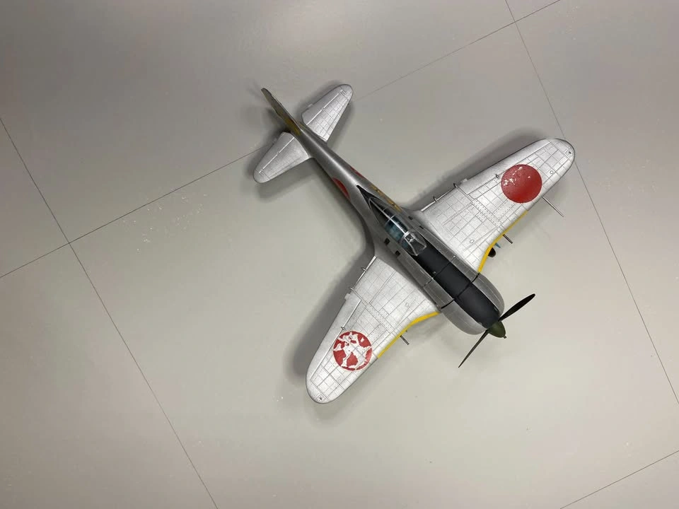 Completed 1/48th scale Ki-44 "Tojo" plastic model aircraft - photo 4
