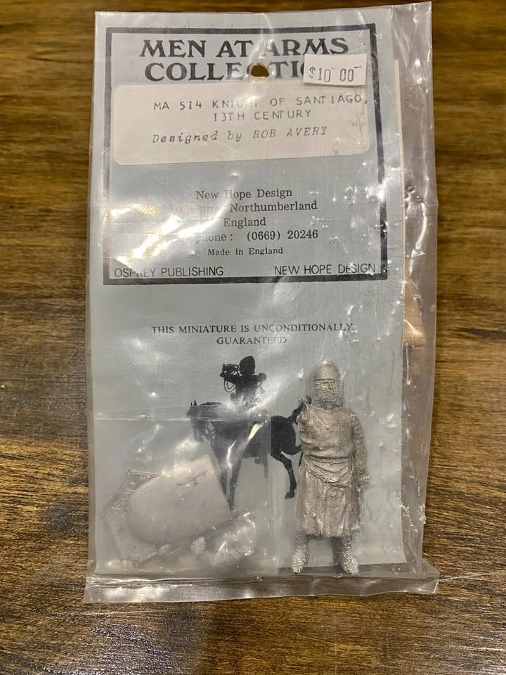 Metal Miniature Soldier Knight of Sant Tago, 13th Century (MA514