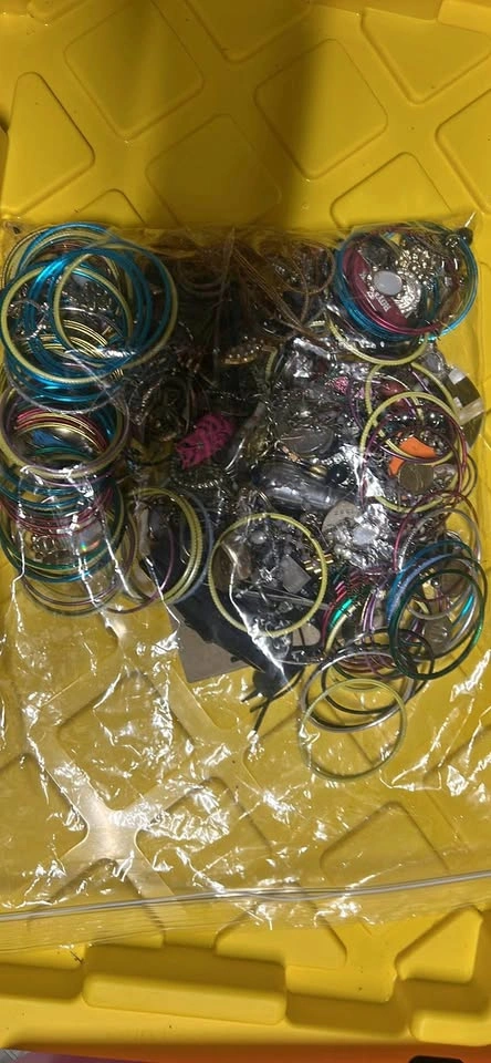 Large Lot of craft items - jewelry, coins, hairband and other bi
