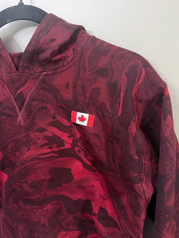 Lululemon Team Canada Olympics Cropped Hoodie Red Marble - photo 2