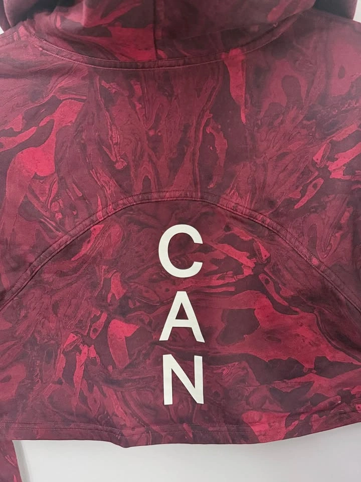 Lululemon Team Canada Olympics Cropped Hoodie Red Marble - photo 5