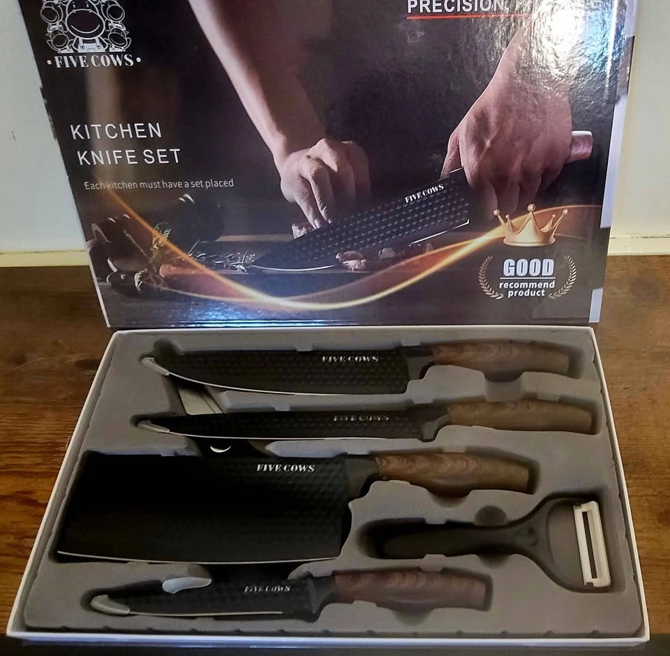 6 Pcs Handmade Stainless Steel Kitchen Knife Set - photo 3