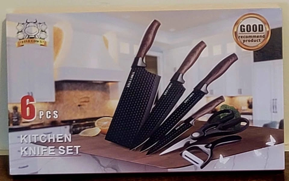 6 Pcs Handmade Stainless Steel Kitchen Knife Set - photo 4